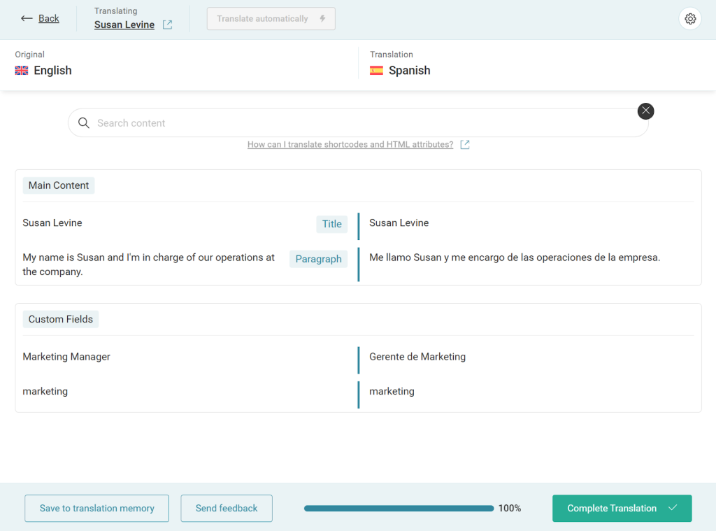Translating JetEngine Listing in Advanced Translation Editor