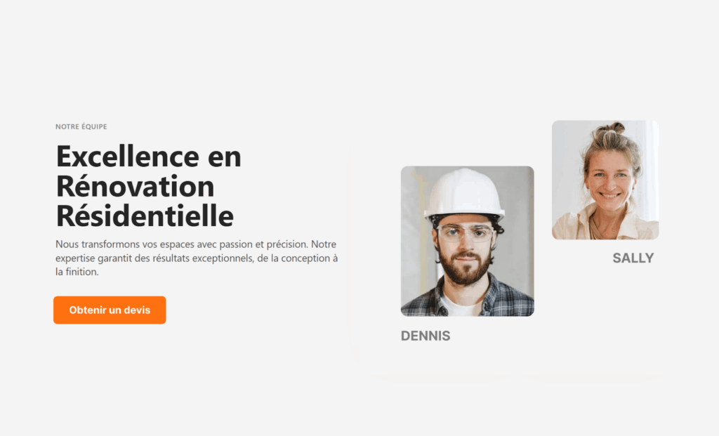 Page in French