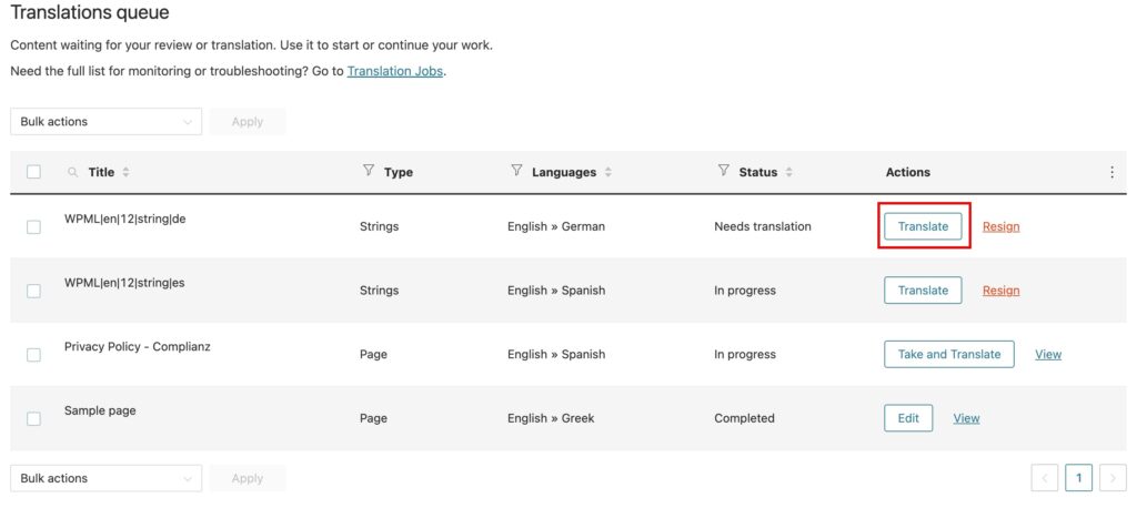 editing translations in wpml